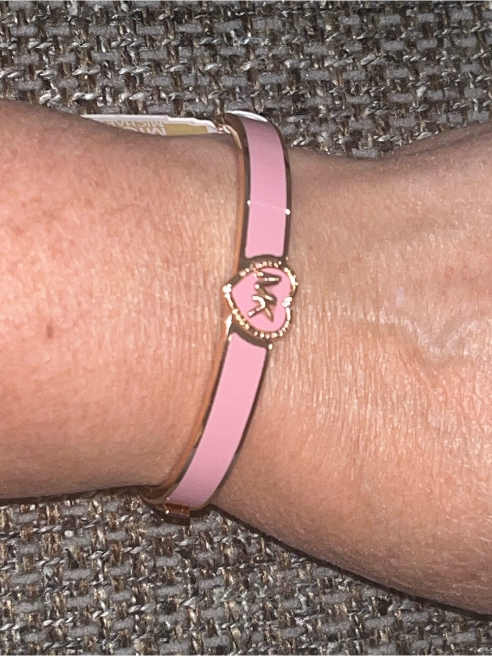 NWT Michael Kors Pink Heart Clasp Bracelet